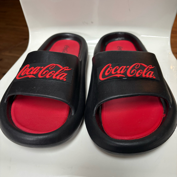 Coca Cola slides sandals mens sz 13 red black - Picture 2 of 12